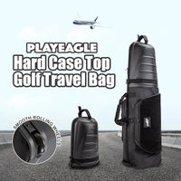 Housse de voyage golf – vue d'ensemble avec coque rigide, coque repliée et roulette