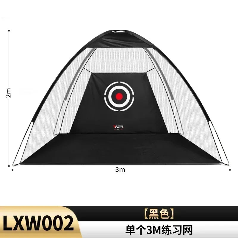 Filet de golf dôme noir – version 3 m, cotes 3 m de large sur 2 m de haut