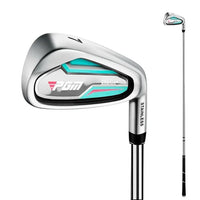 Fer de golf version femme – manche acier et insert turquoise