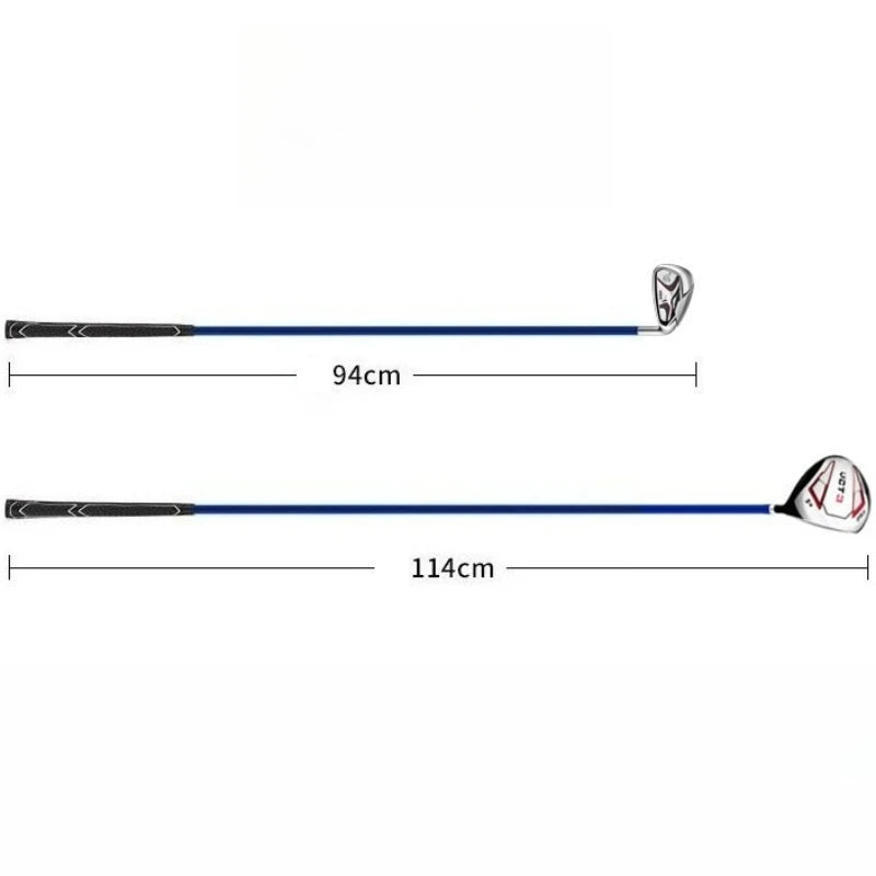Bâton de swing de golf souple – longueurs de 94 cm (tête de fer) et 114 cm (tête de driver)