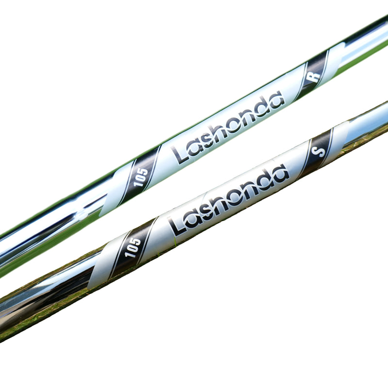 Série de fers de golf – shafts en acier chromé de 105 g, flex R et flex S