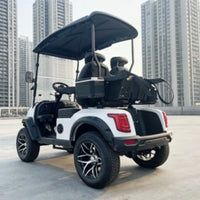 Voiturette de golf électrique – vue arrière avec coffre de rangement