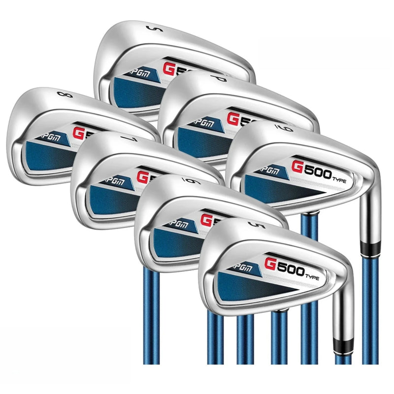 Série de 7 fers de golf – version manche carbone, flex Stiff