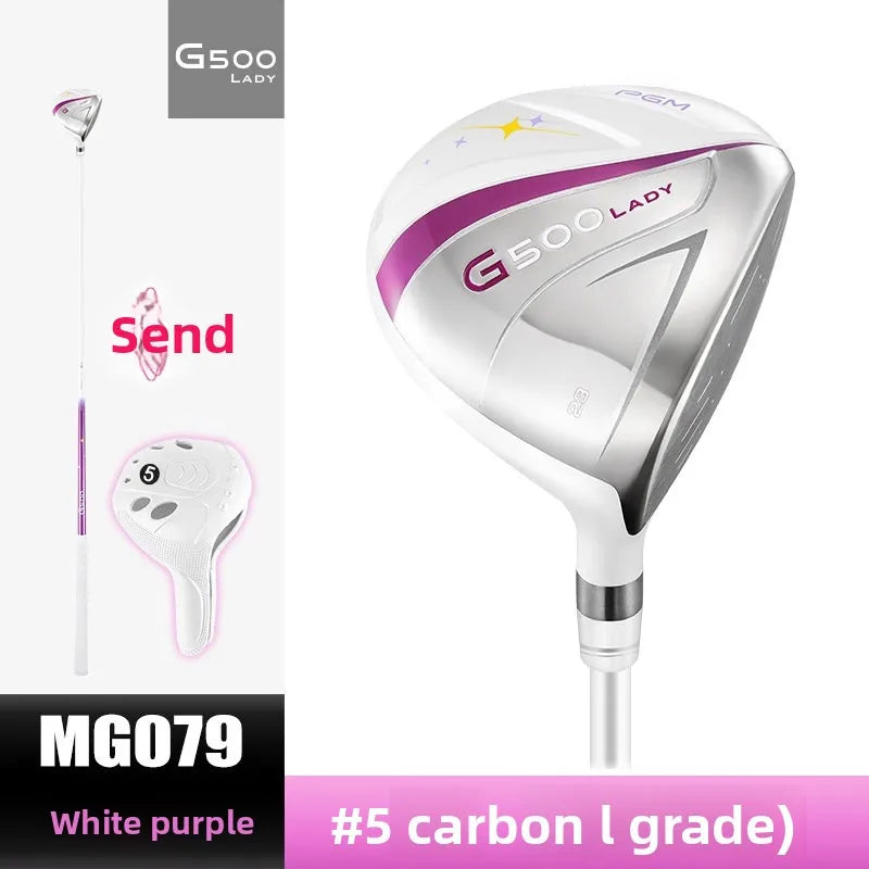 Driver de golf femme – bois n°5, blanc et violet