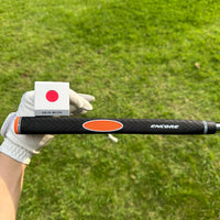 Putter maillet cubique – motif drapeau japonais et grip noir et orange