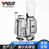 Sac de golf tour à roulettes – sac déployé et sac rétracté avec poignée de traction escamotable