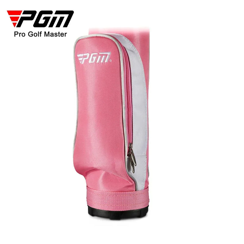 Sac de golf pencil rose pour femme – poche zippée vue de près