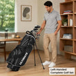 Set de golf complet gaucher 3 bois, 5 fers, putter, sac trépied