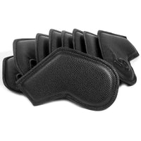Couvre fer golf noir – pile des housses vue de côté