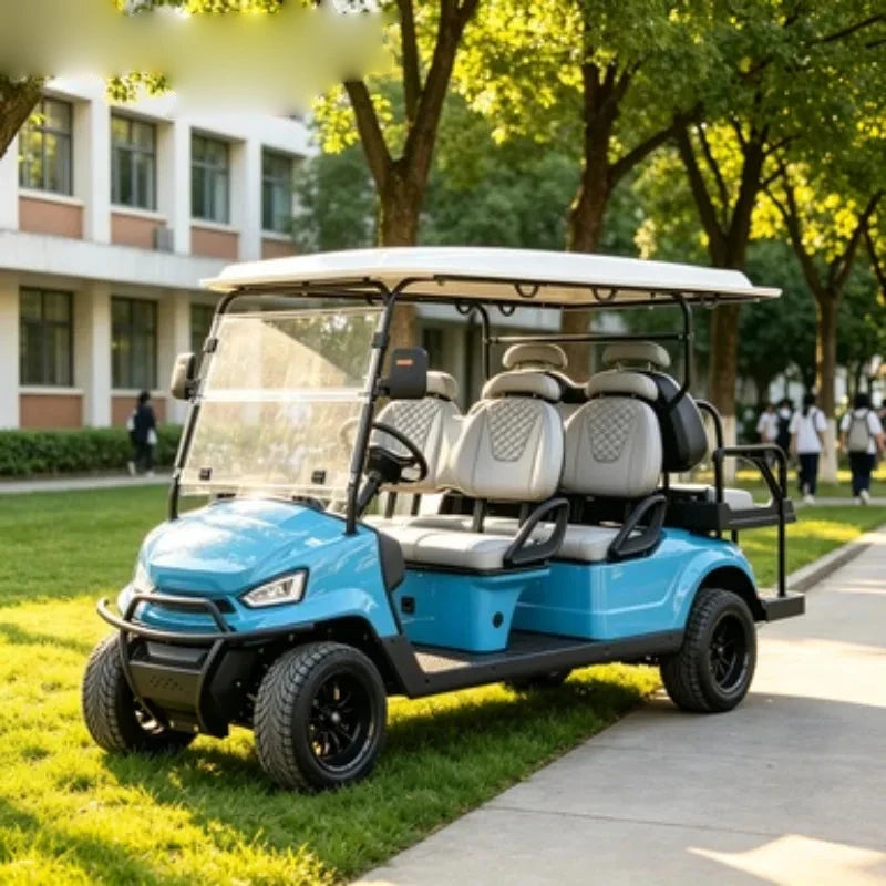 Voiture de golf électrique 4 places batterie lithium 48 V moteur 5 kW