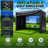 Cage de golf gonflable – valve de gonflage, anneau en D, tissu et fenêtre autoagrippante
