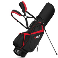Sac de golf trépied 14 compartiments – sac noir et rouge de dos et de face avec ses bretelles