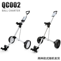 Chariot de golf pliable 2 roues – chariot déployé et chariot replié, deux styles de roues
