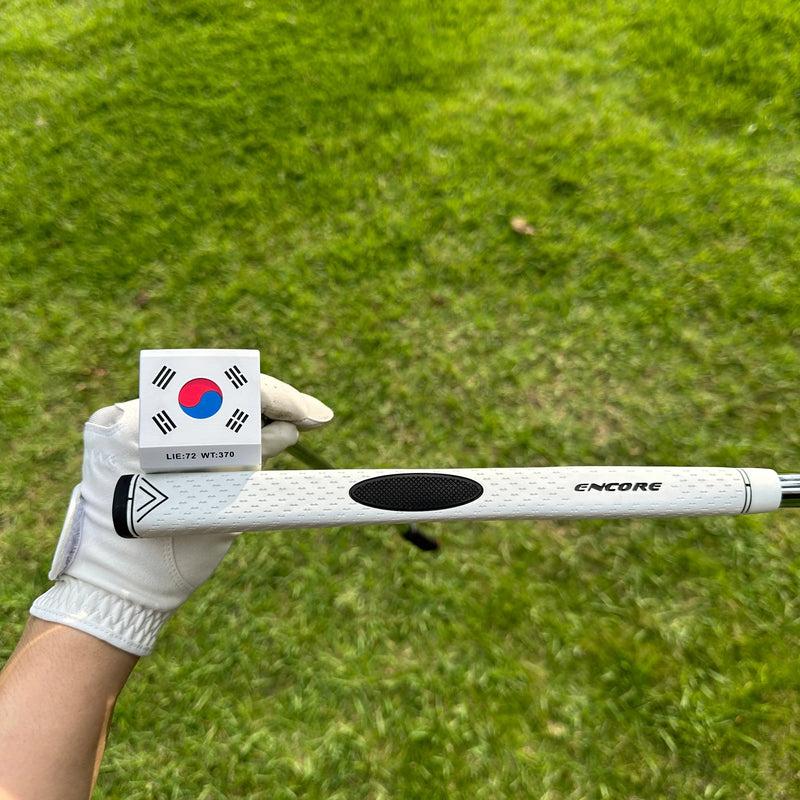 Putter maillet cubique – motif drapeau coréen et grip blanc