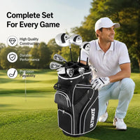 Kit de golf complet femme droitier – clubs et sac noir sur le parcours