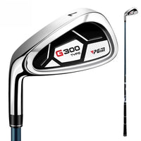 Fer 7 de golf version gaucher – manche graphite bleu foncé