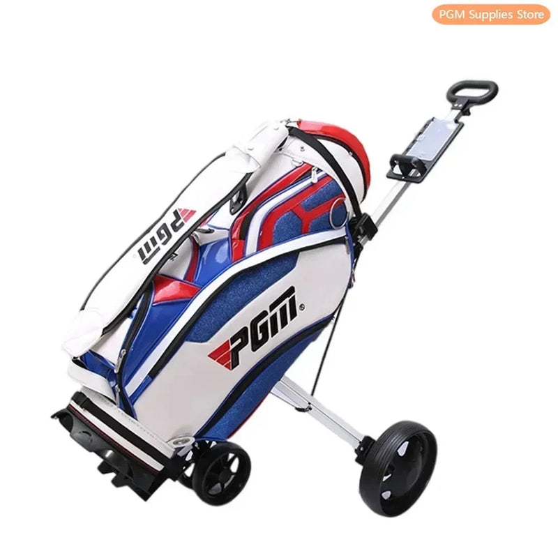 Chariot de golf manuel pliable – sac de golf fixé sur le chariot