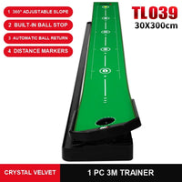 Tapis de putting intérieur 3 m – version velours cristal