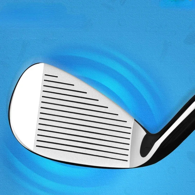 Fer 7 de golf enfant – face rainurée en gros plan