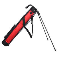 Sac de golf pencil avec trépied – coloris rouge, vue de trois quarts