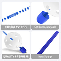 Bâton de swing golf sonore – tige en fibre de verre, embout en silicone, sphère et grip antidérapant