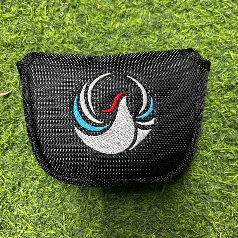 Putter maillet noir en alliage de zinc – couvre-putter noir à logo d'oiseau