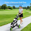 Chariot de golf pliable 3 roues 5 kg porte-bouteille et sac isotherme