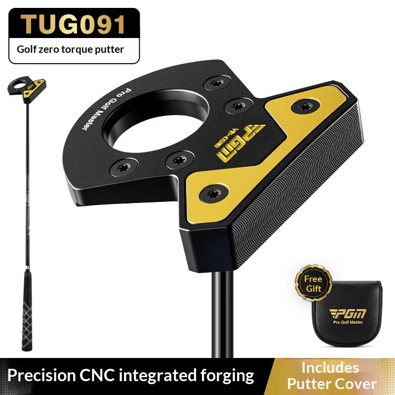 Putter maillet zéro torque – tête vue de dessus avec le couvre-putter offert