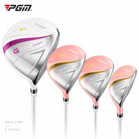 Driver de golf femme – série de quatre têtes blanches et rose corail