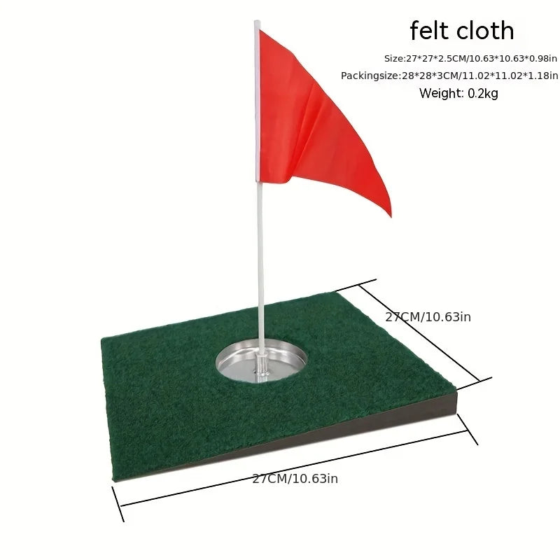 Mini green de putting – version tissu feutre, dimensions et poids