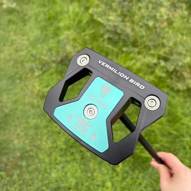 Putter maillet à insert coloré – version à insert bleu lac vue de dessus