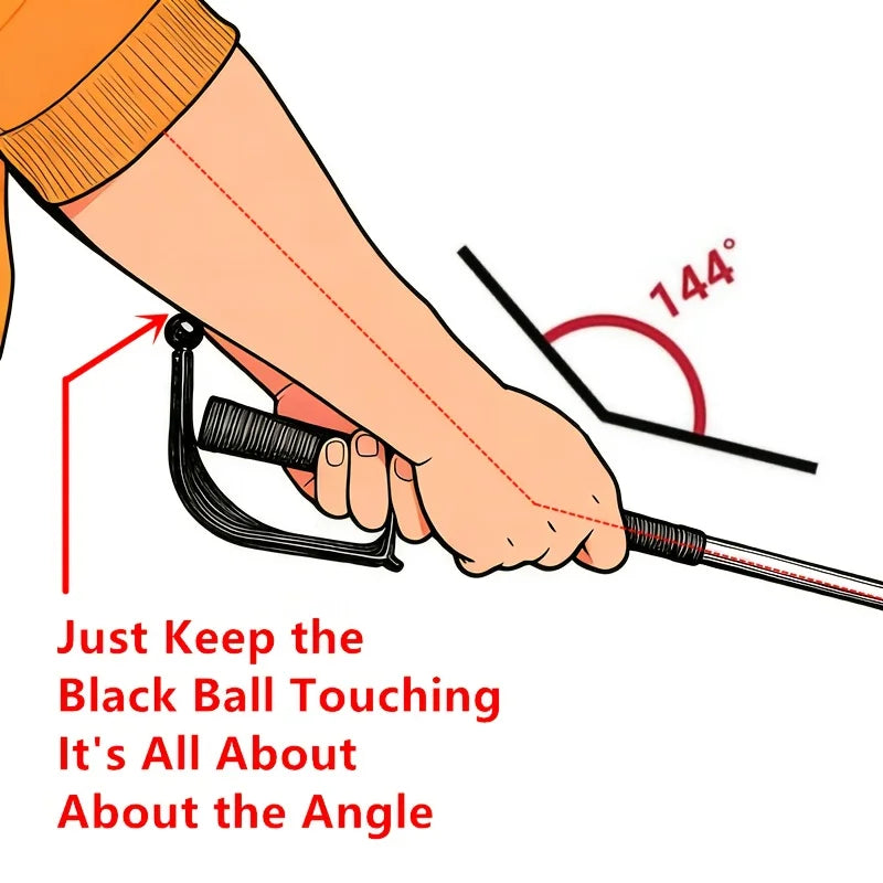 Correcteur de swing golf à angle de 144° pour la charnière du poignet