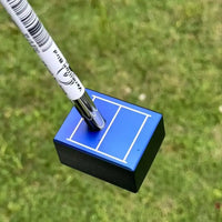 Putter maillet cubique – dessus de la tête avec son rectangle d'alignement blanc