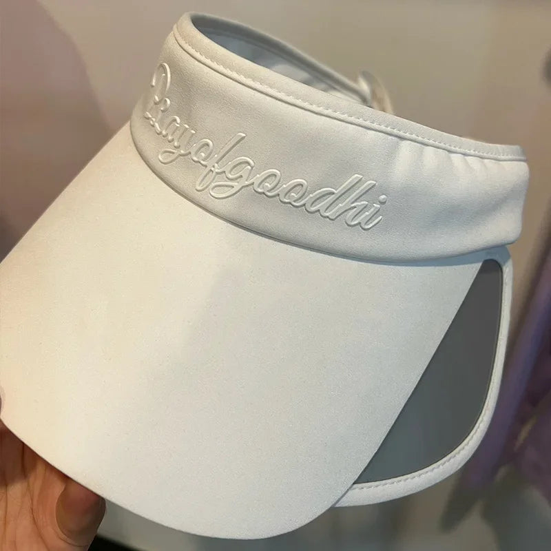Visière de golf femme à nœud – visière toute blanche