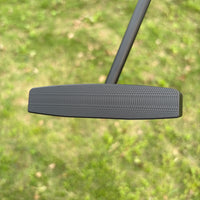 Putter maillet noir CNC – face quadrillée vue de face