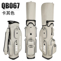 Sac de golf chariot – modèle beige multi-poches, trois vues