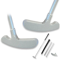 Mini kit de putting golf – deux têtes de putter double face et éléments du manche
