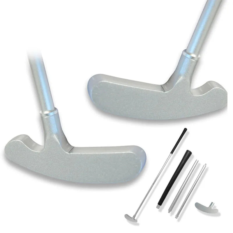 Mini kit de putting golf – deux têtes de putter double face et éléments du manche