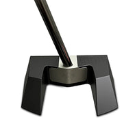 Putter maillet noir à couple nul – vue arrière de la tête ouverte avec l'entrée du manche