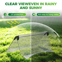 Pare-brise voiturette de golf – pare-brise transparent posé sur l'herbe, protection UV et pluie