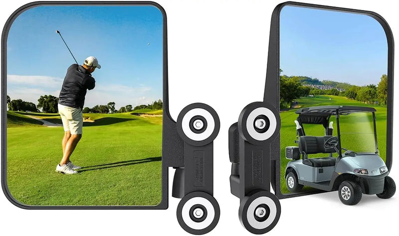 Rétroviseurs latéraux convexes pliables pour voiturette de golf, paire à visser
