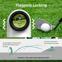 Télémètre laser de golf – verrouillage du drapeau et compensation de pente