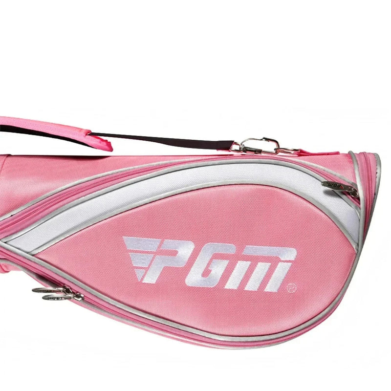 Sac de golf pencil rose pour femme – gros plan sur la poche avant