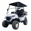 Voiturette de golf électrique blanche tout-terrain, 2 à 8 places