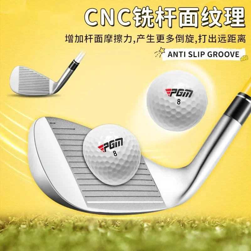 Set de golf enfant 4 clubs – fer à face rainurée en gros plan
