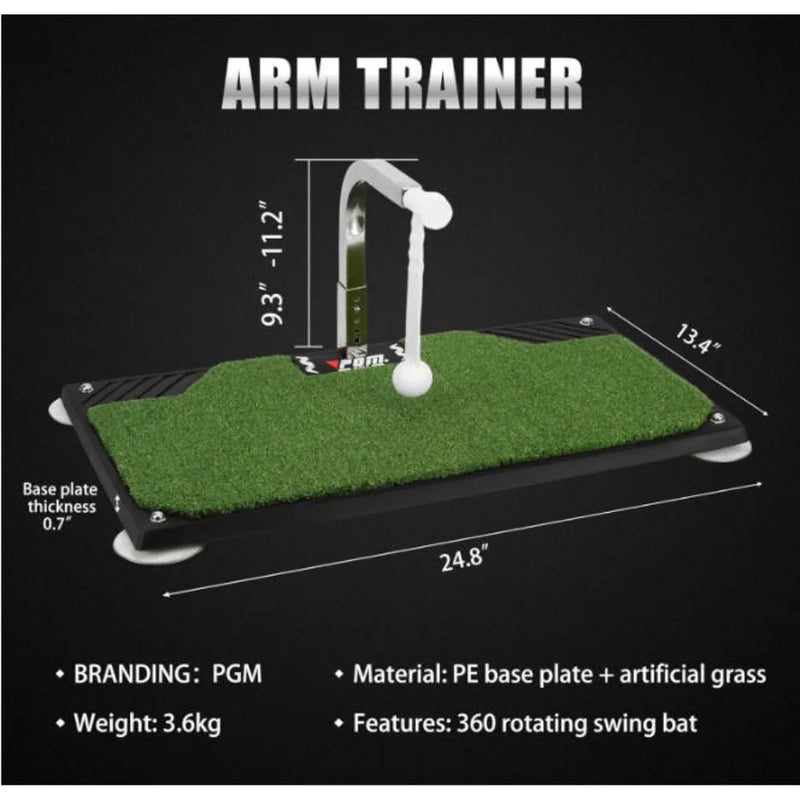 Entraîneur de swing de golf – dimensions de la base et hauteur du poteau de 23,6 à 28,4 cm
