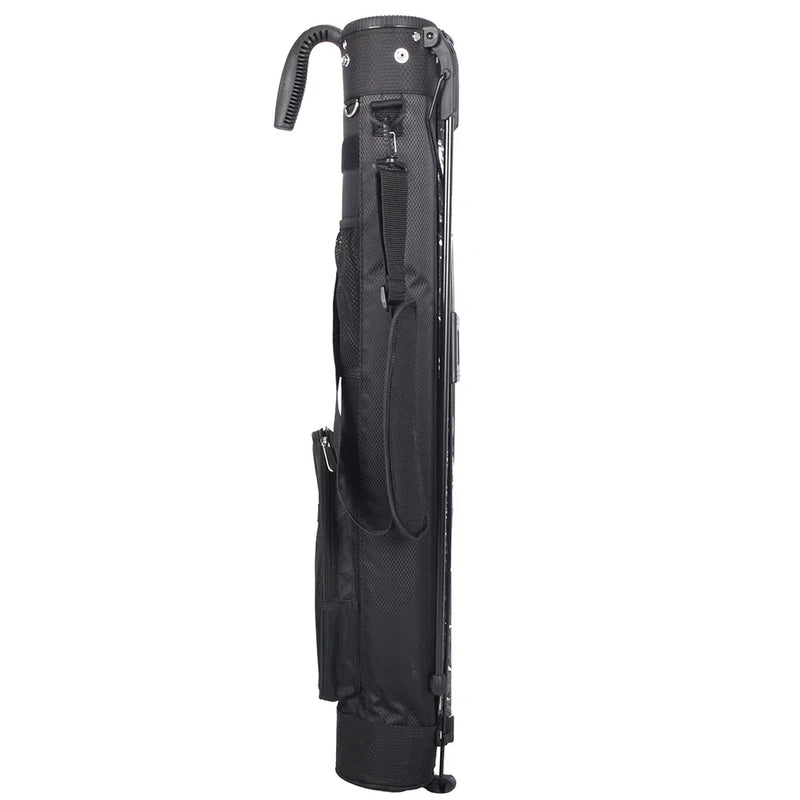 Petit sac de golf léger – sac noir vu de dos, debout sur ses pieds