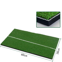 Tapis de frappe golf 60 x 30 cm – schéma des dimensions et détail du bord