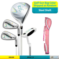 Set de golf complet femme – 4 clubs à manche acier avec sac pencil