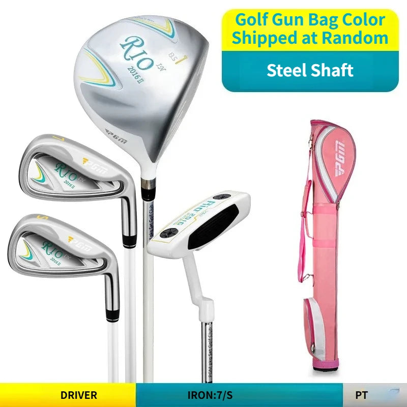 Set de golf complet femme – 4 clubs à manche acier avec sac pencil